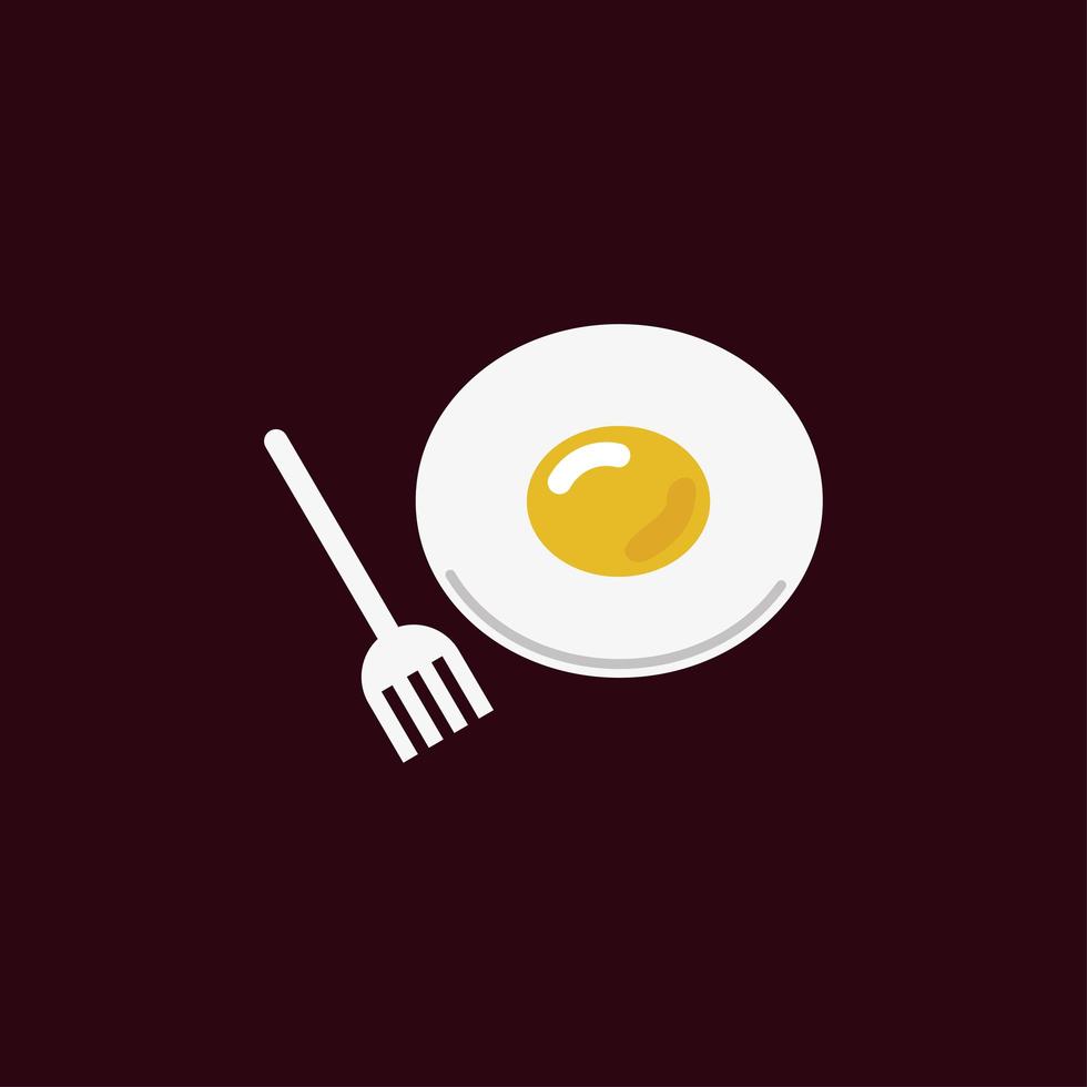 uovo colazione logo modello disegno vettoriale, cibo sano. vettore