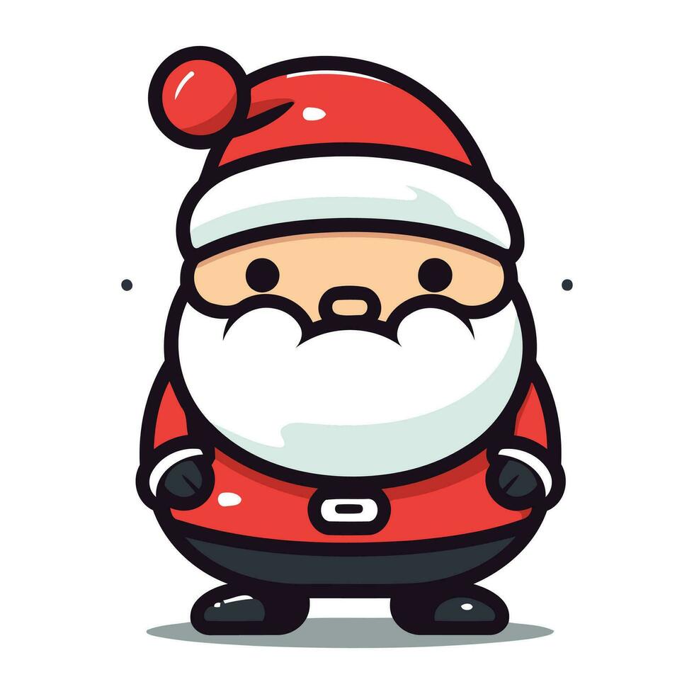 Santa Claus cartone animato portafortuna personaggio vettore illustrazione. Santa Claus personaggio