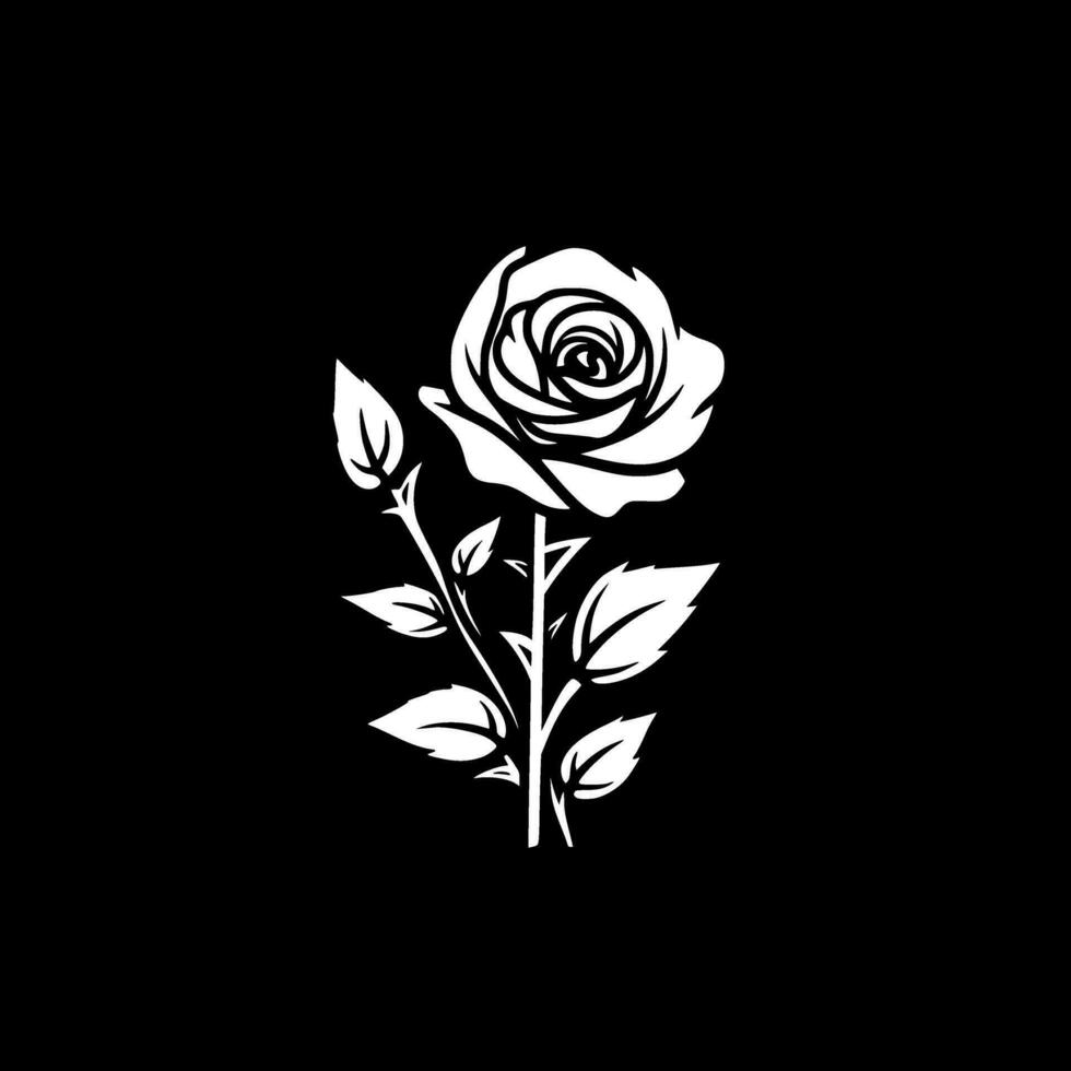 Rose - minimalista e piatto logo - vettore illustrazione