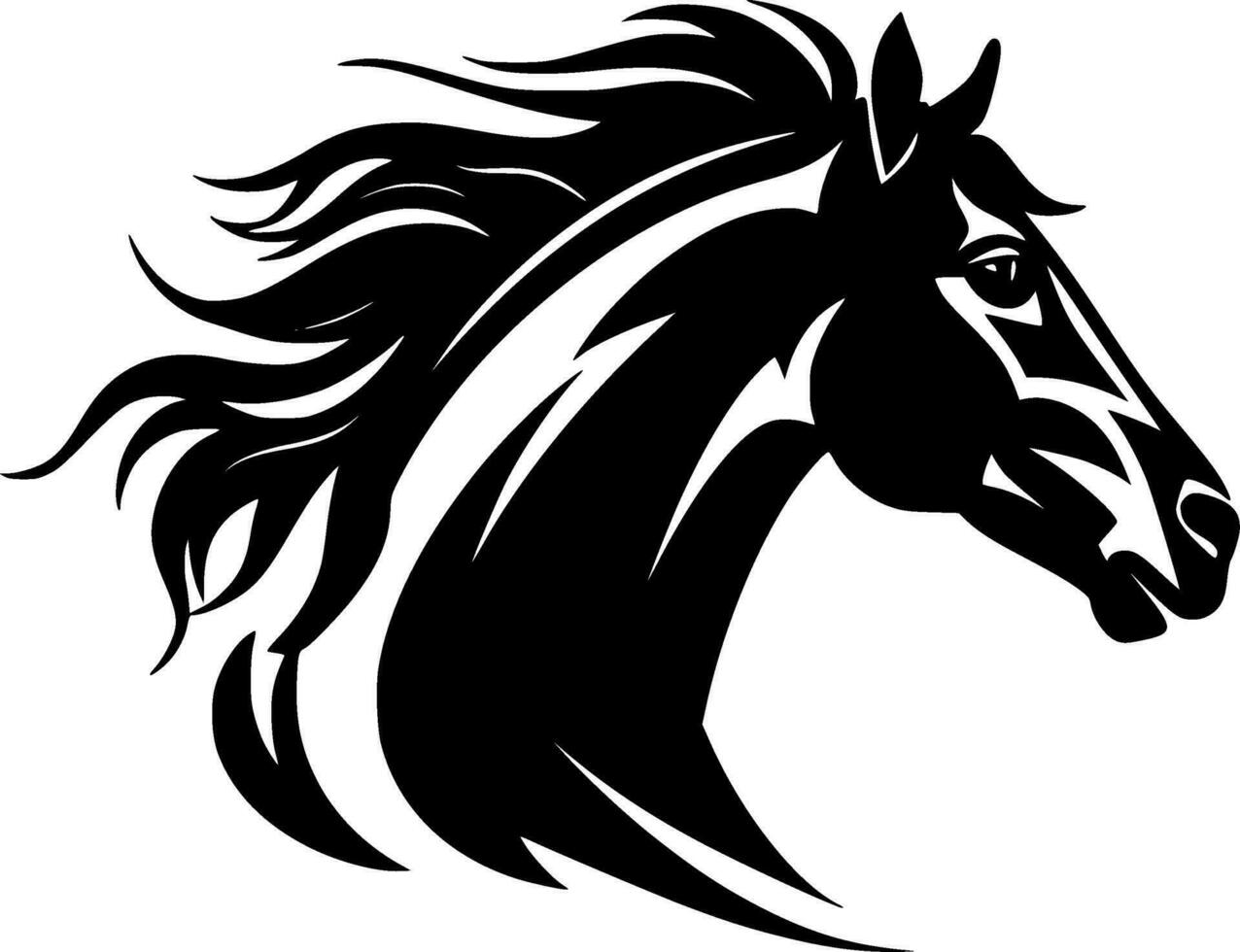 cavallo, minimalista e semplice silhouette - vettore illustrazione