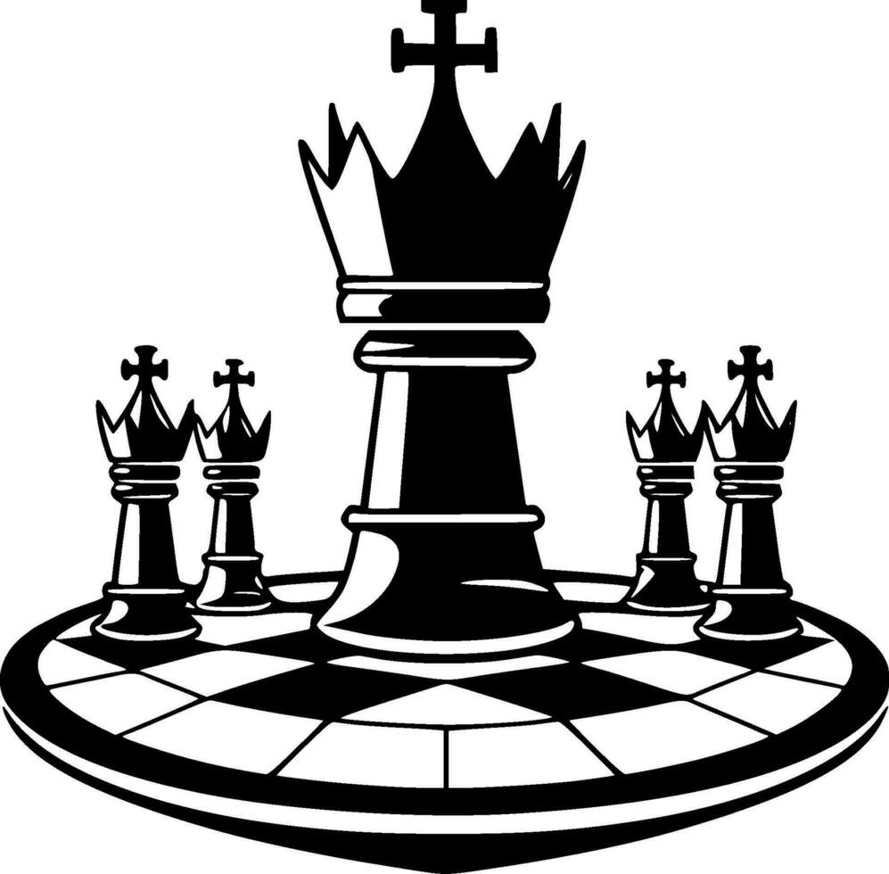 scacchi - minimalista e piatto logo - vettore illustrazione