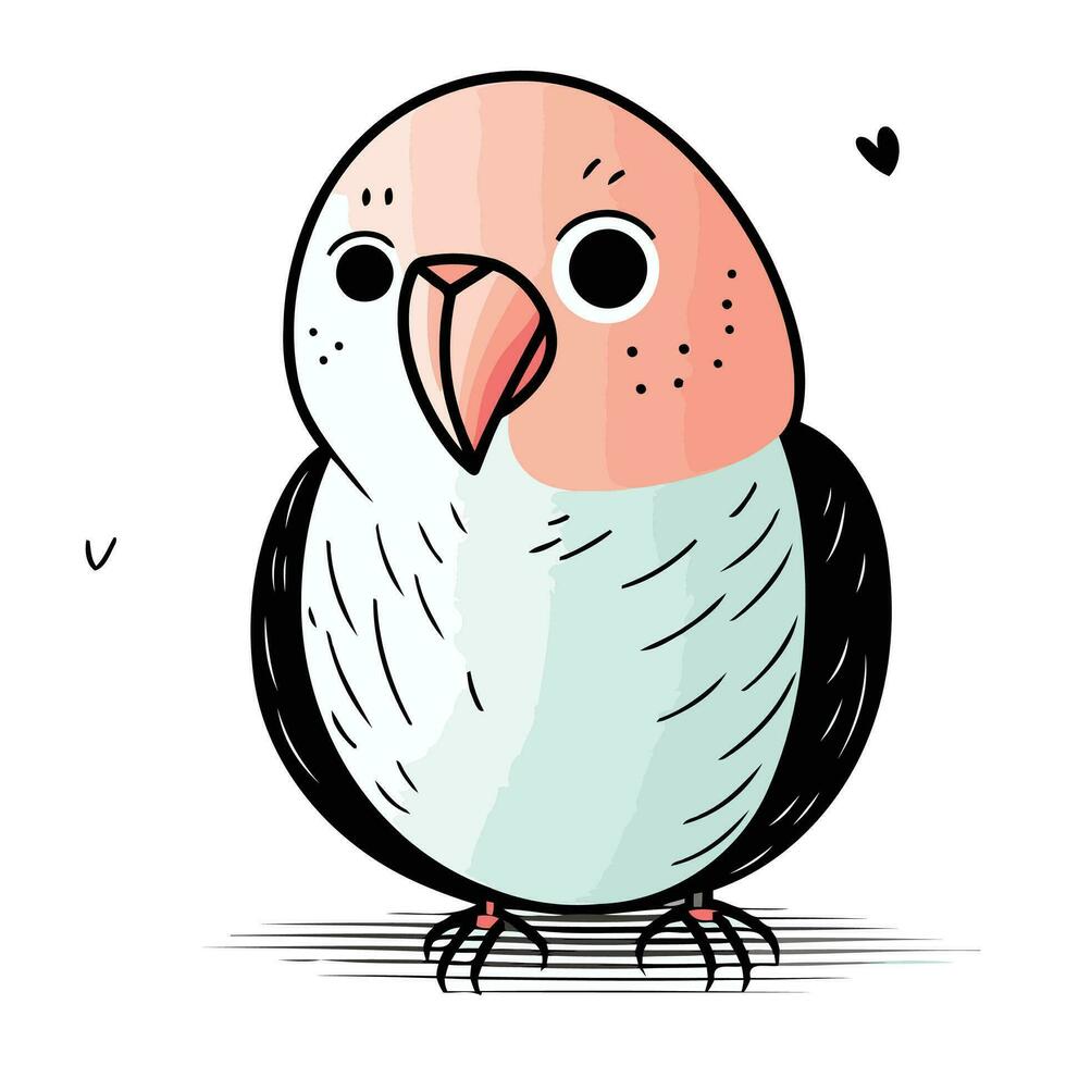vettore illustrazione di carino pappagallo. isolato su bianca sfondo.