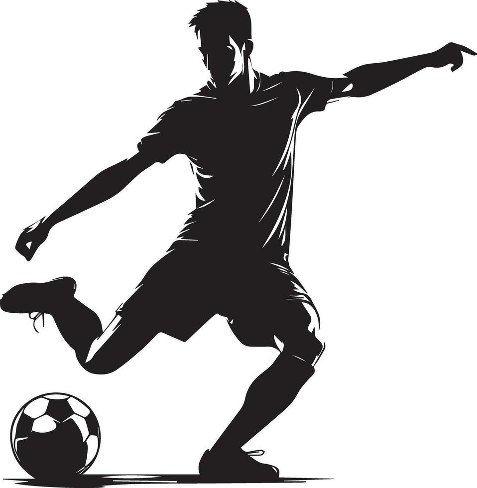 calcio giocatore posa vettore silhouette illustrazione nero colore, calcio giocatore vettore silhouette