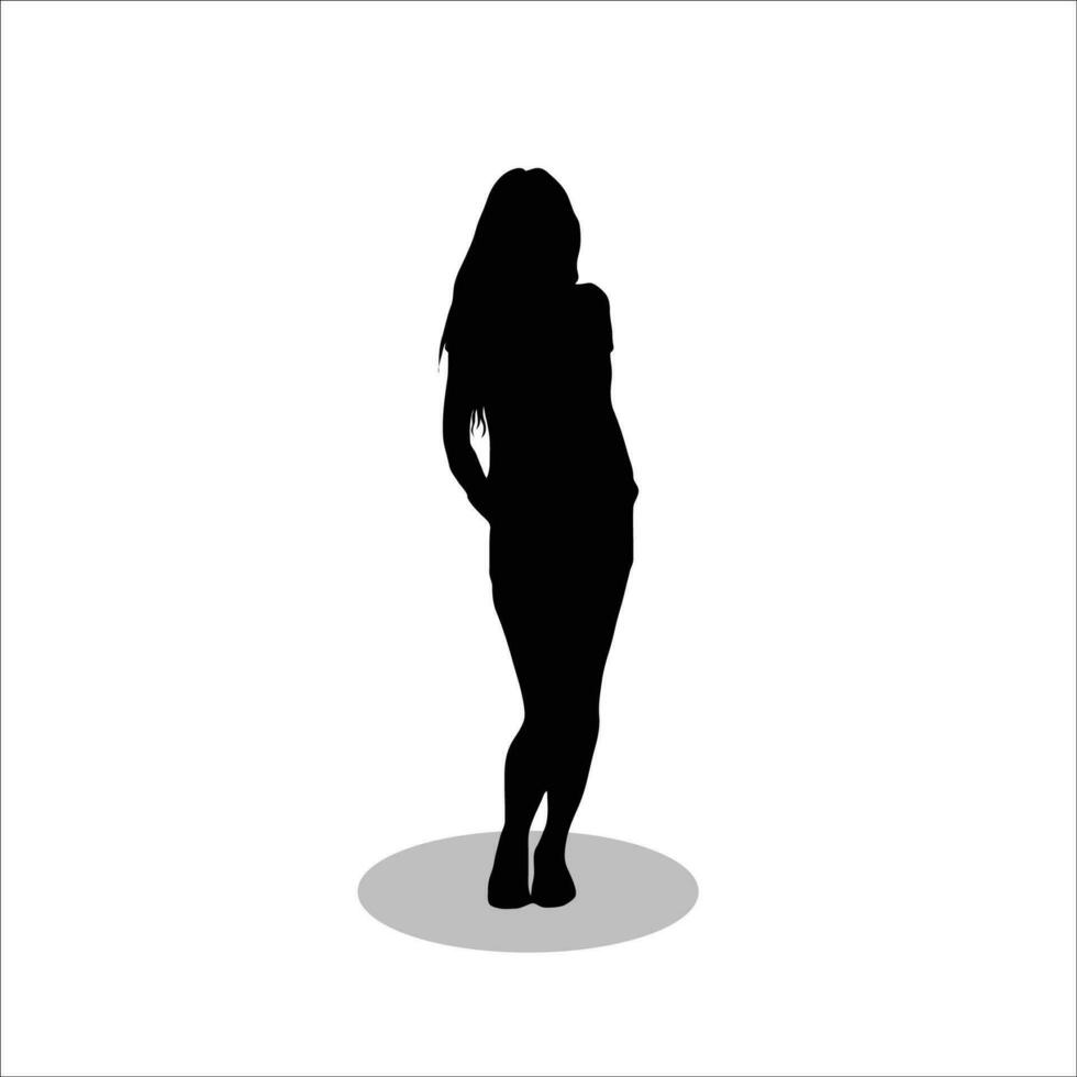 donna silhouette vettore