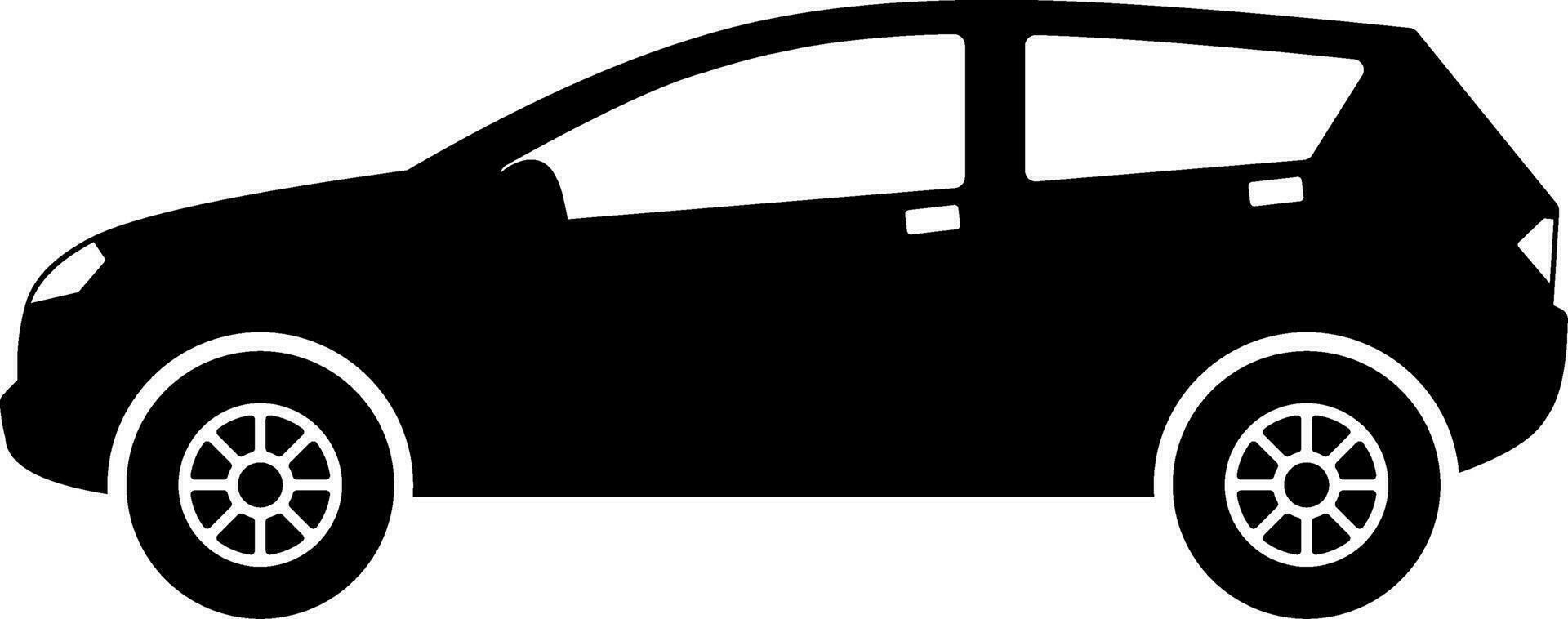 hatchback auto icona vettore. crossover auto silhouette per icona, simbolo o cartello. hatchback auto grafico risorsa per mezzi di trasporto o settore automobilistico vettore