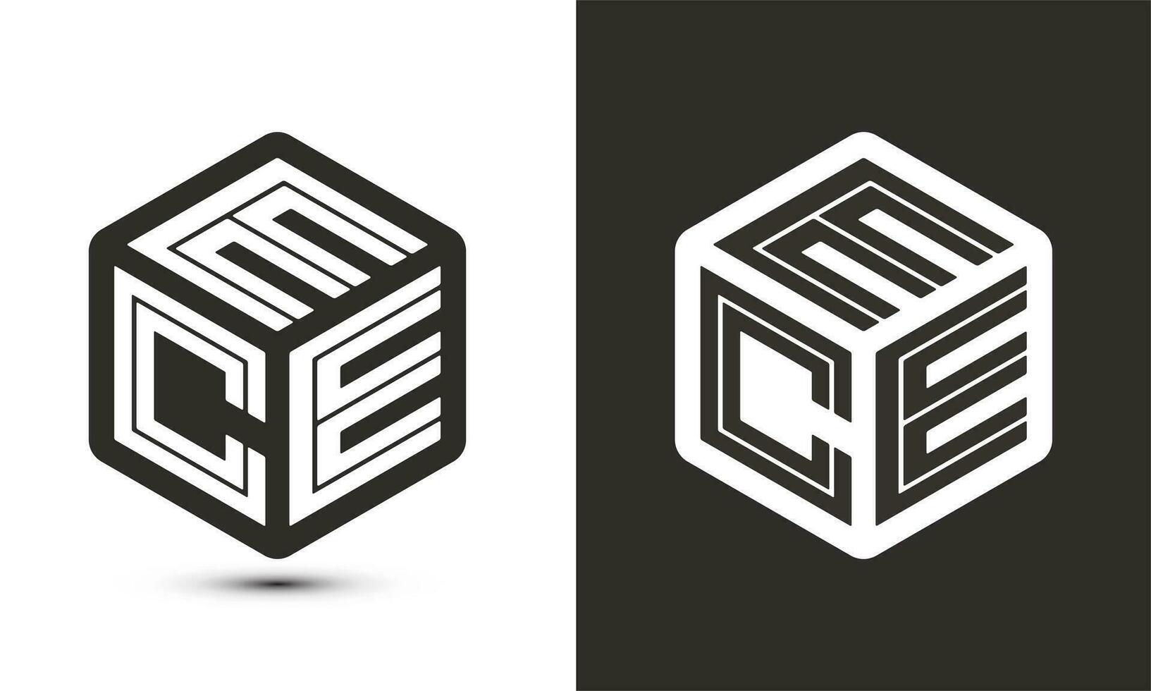 qmc lettera logo design con illustratore cubo logo, vettore logo moderno alfabeto font sovrapposizione stile.
