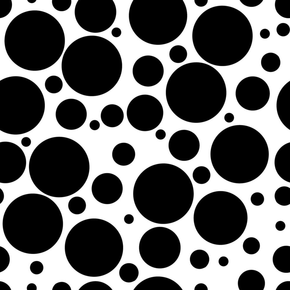 senza soluzione di continuità modello di cerchi. nero puntini cerchi su bianca sfondo. vettore illustrazione.