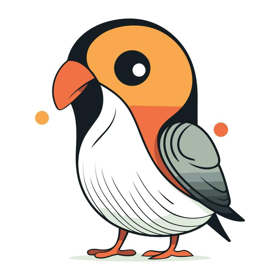 carino cartone animato tucano uccello. vettore illustrazione isolato su bianca sfondo.