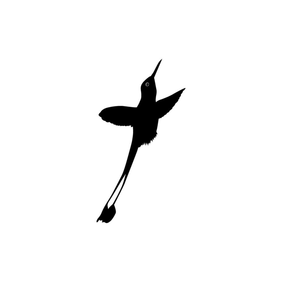 volante colibrì silhouette, può uso arte illustrazione, sito web, logo grammo, pittogramma o grafico design elemento. vettore illustrazione