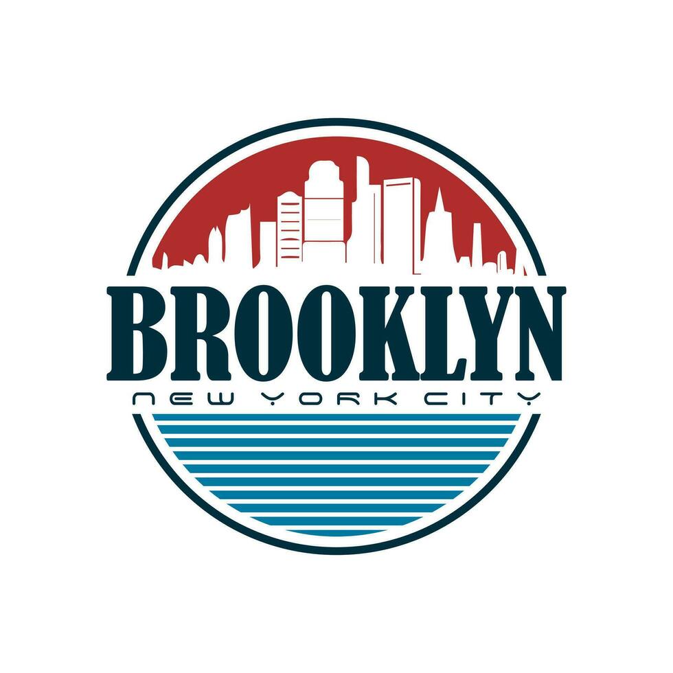 brooklyn, nuovo York tipografia maglietta disegno, stile universitario brooklyn capi di abbigliamento Stampa. illustrazione nel vettore formato, Stati Uniti d'America tipografia t camicia design.