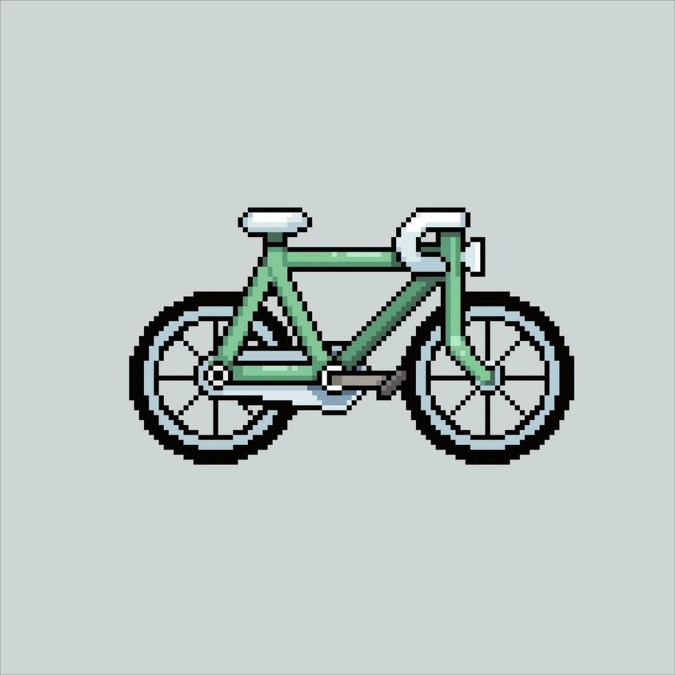 pixel arte illustrazione bicicletta. pixelated bicicletta. bicicletta pixelated per il pixel arte gioco e icona per sito web e video gioco. vecchio scuola retrò. vettore