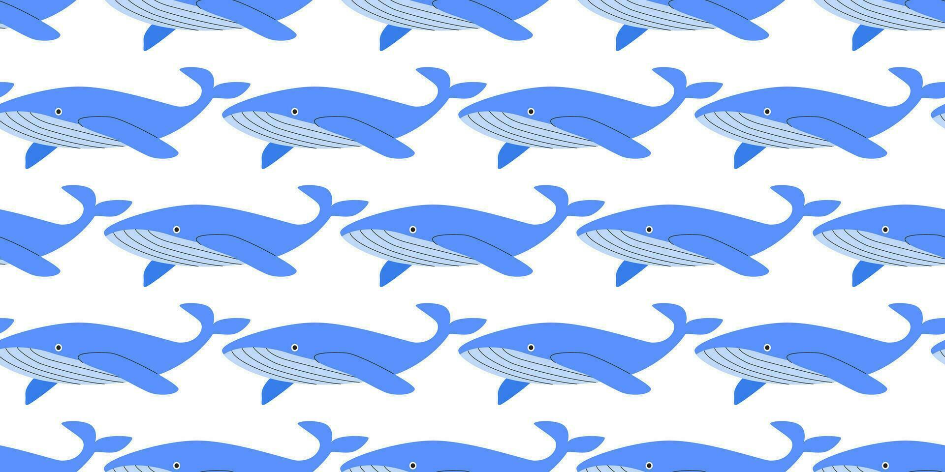 blu balena senza soluzione di continuità modello. mare animale. sottomarino vita. mondo balena giorno. Salva il oceano. difesa giorno. sfondo, striscione, digitale carta. vettore