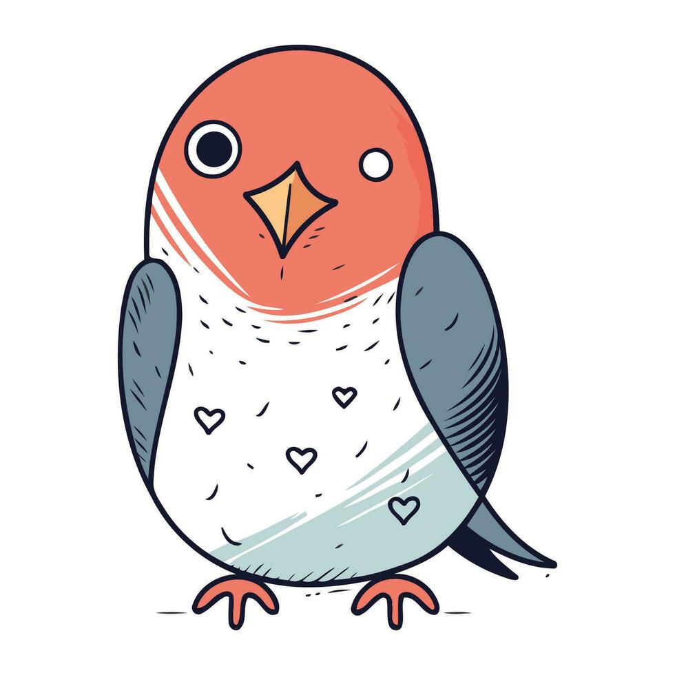 vettore illustrazione di un' carino cartone animato pappagallo. isolato su bianca sfondo.