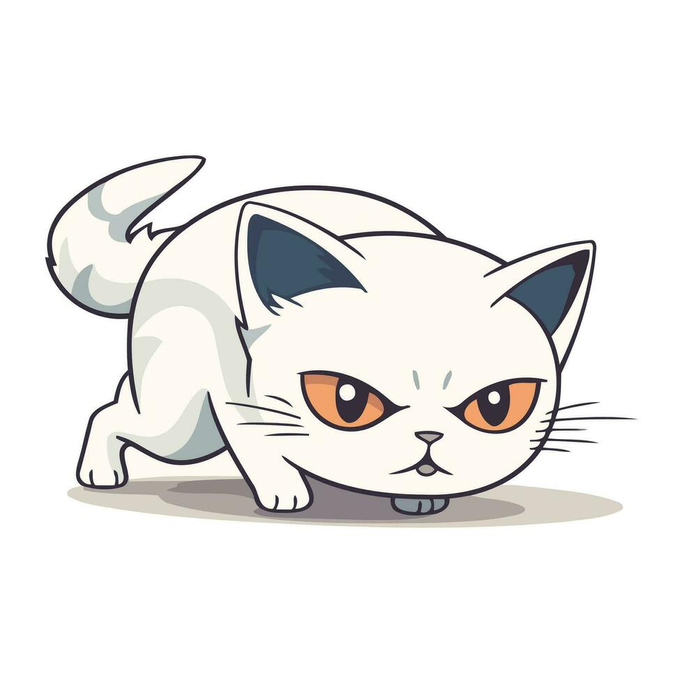 carino cartone animato gatto. vettore illustrazione isolato su un' bianca sfondo.