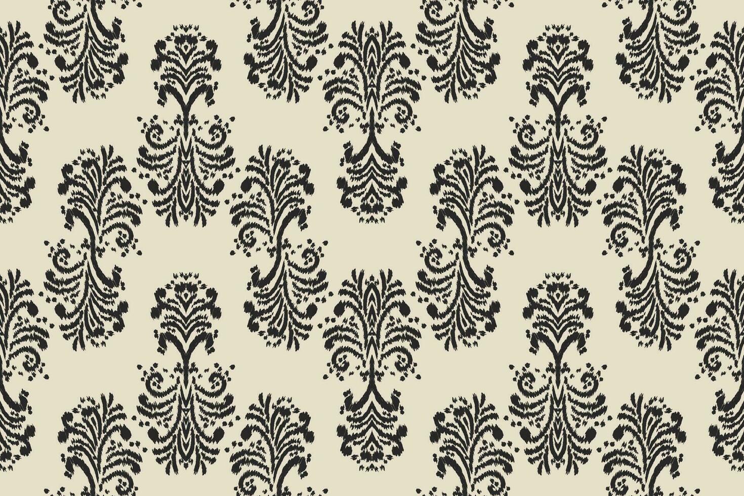 floreale Vintage ▾ senza soluzione di continuità modello per retrò sfondi. incantata Vintage ▾ fiori. arti e mestieri movimento ispirato. design per involucro carta, sfondo, tessuti e moda Abiti. ikat modello. vettore