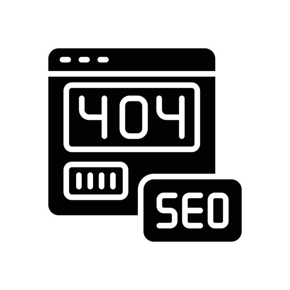 404 errore glifo icona. vettore icona per il tuo sito web, mobile, presentazione, e logo design.