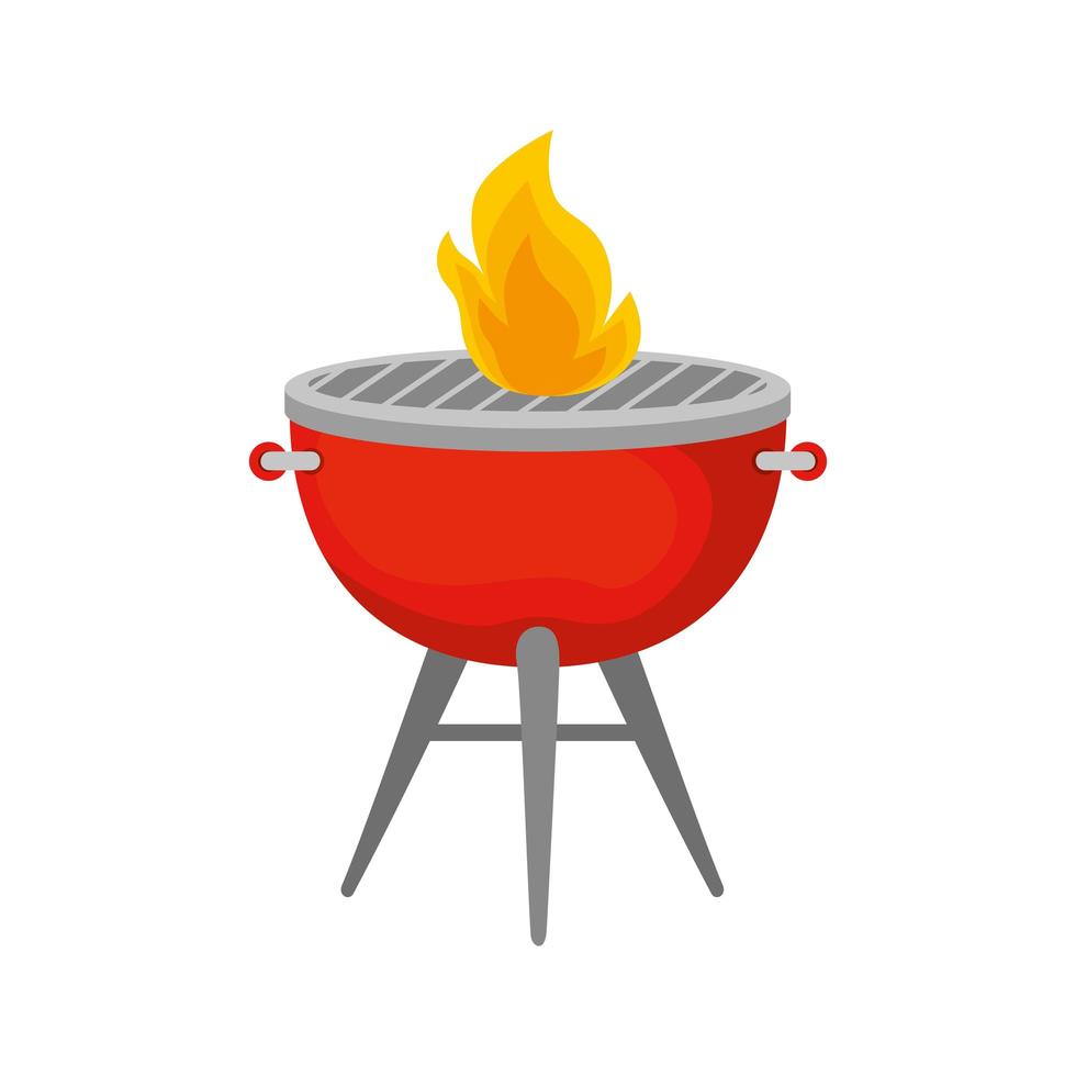 icona isolata dell'attrezzatura del barbecue del forno vettore