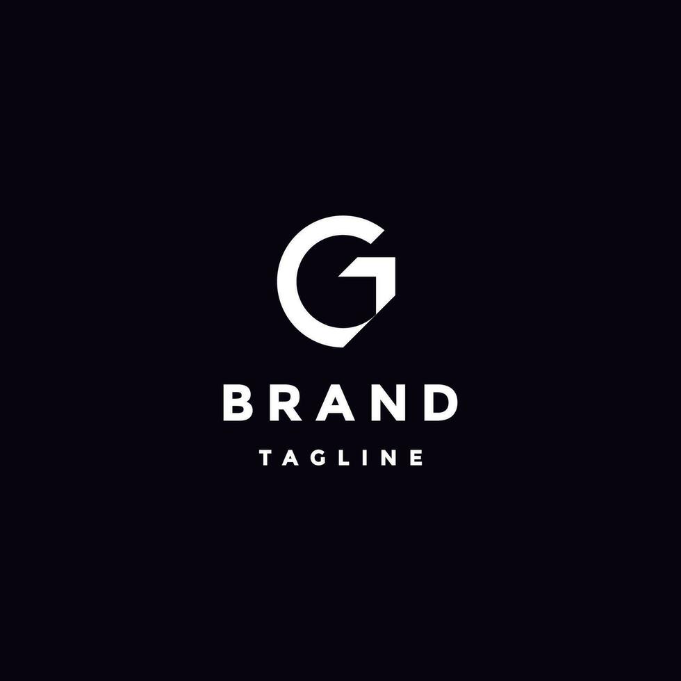 frecciato lettera g logo design. g lettera con su freccia sagomato bordo icona design. vettore