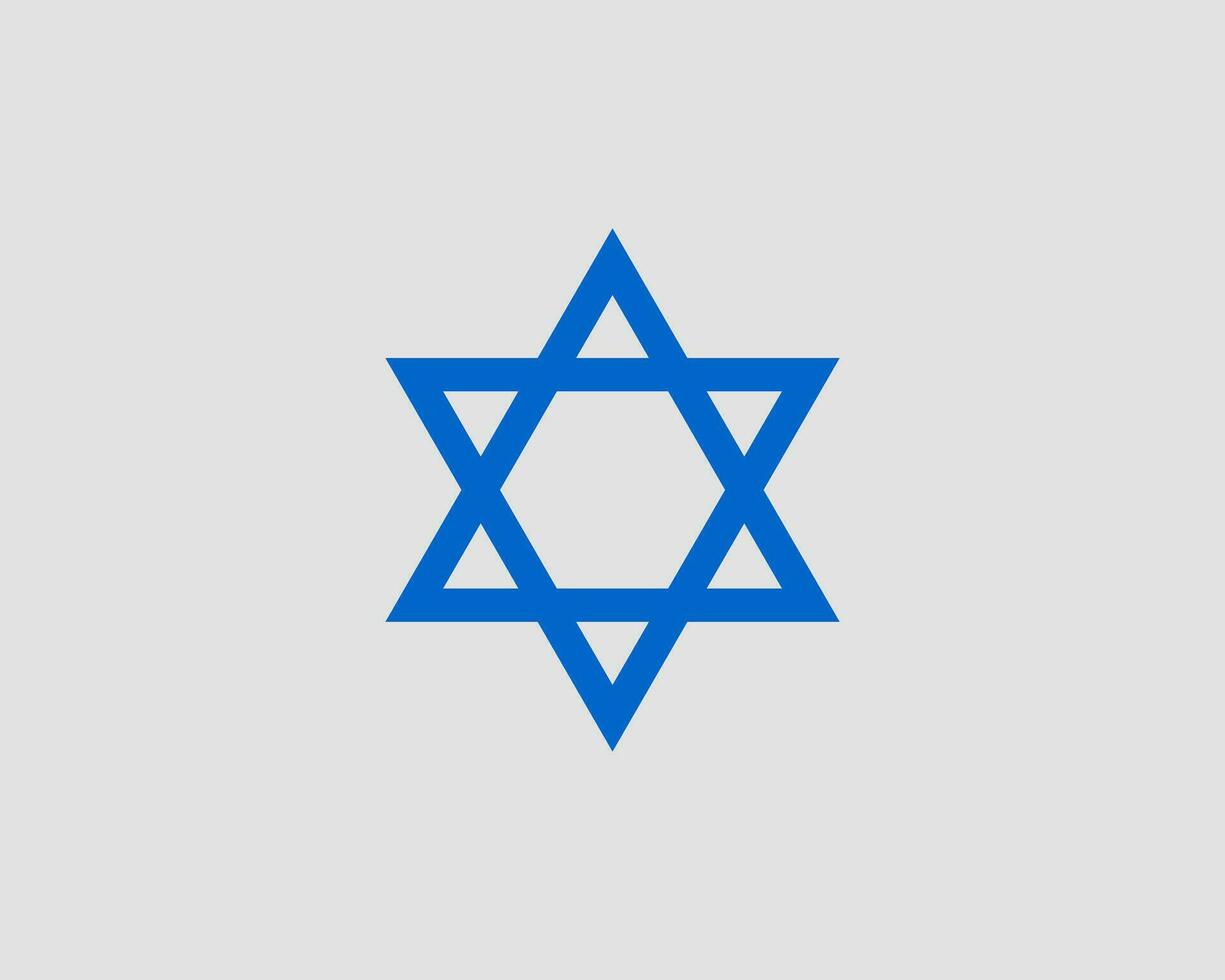 ebraico stella di david icona. vettore sei appuntito stelle simbolo.