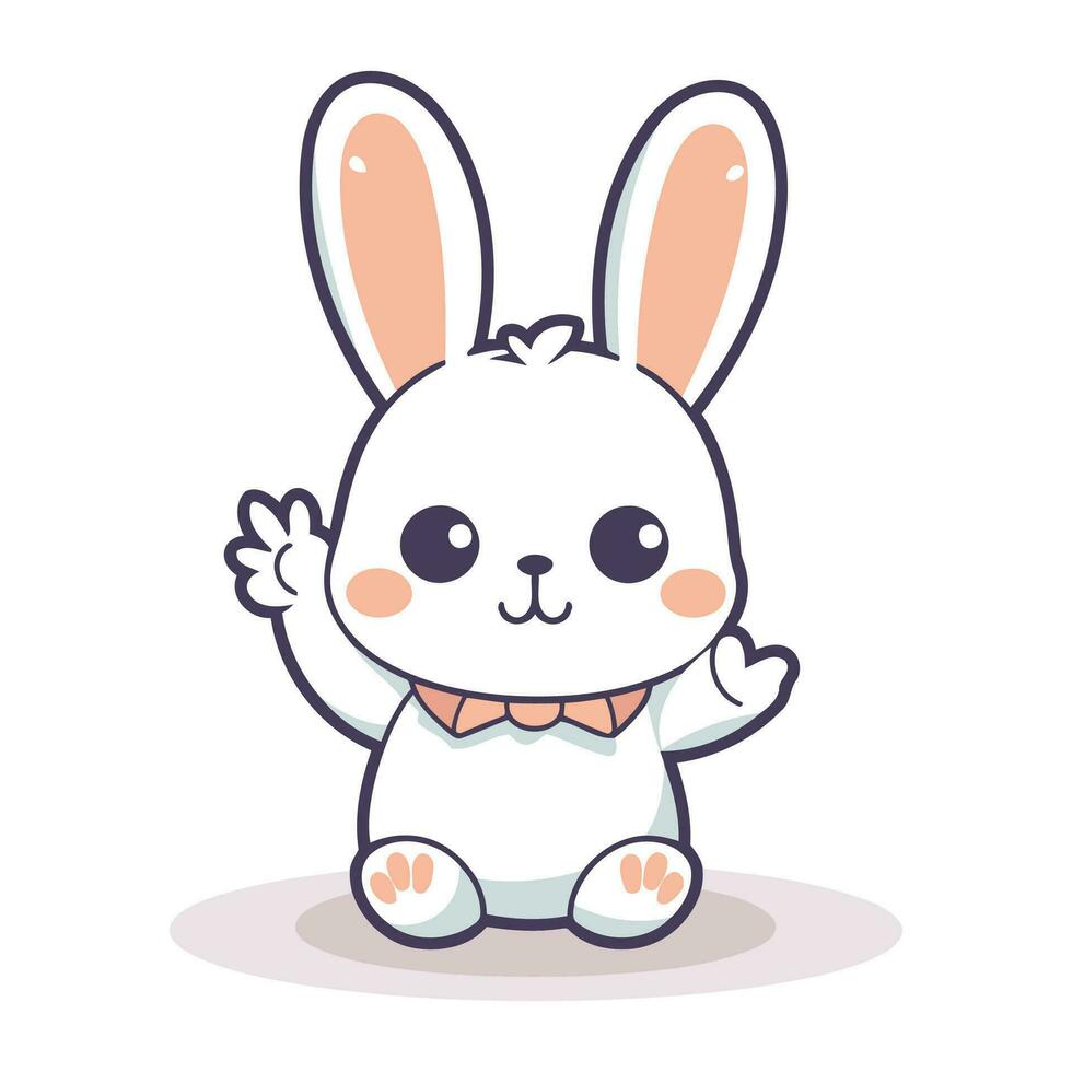 carino coniglietto cartone animato carattere. vettore illustrazione. carino coniglio.