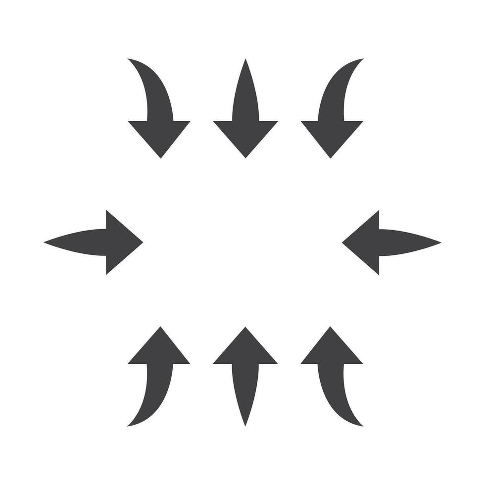 freccia dentro direzione icona isolato vettore illustrazione.