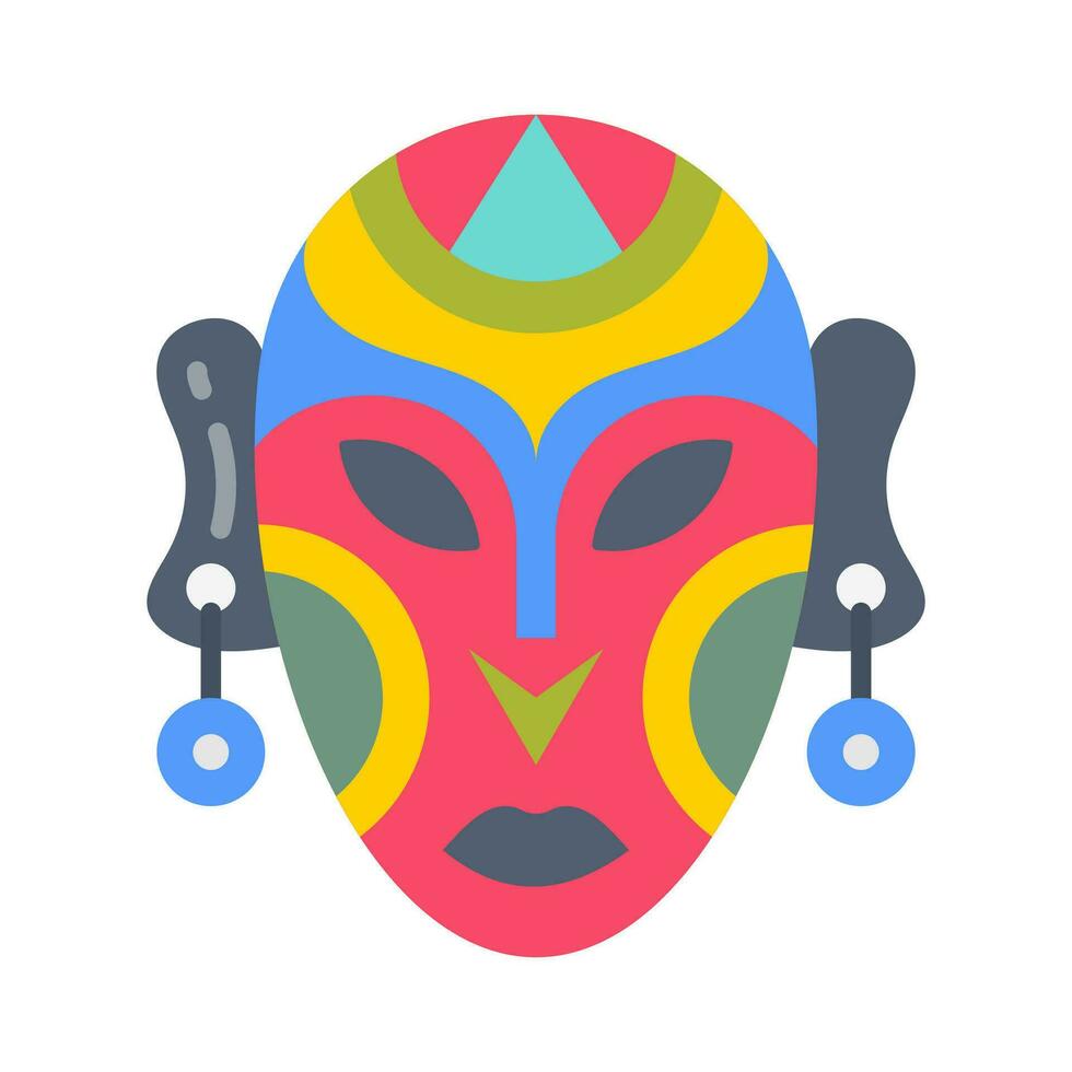 africano maschera icona nel vettore. illustrazione vettore