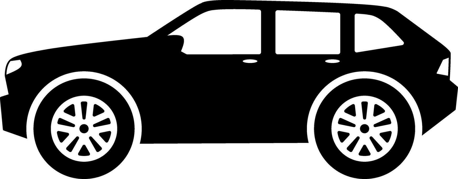 suv auto icona vettore. sport utilità veicolo silhouette per icona, simbolo o cartello. suv auto grafico risorsa per mezzi di trasporto o settore automobilistico vettore