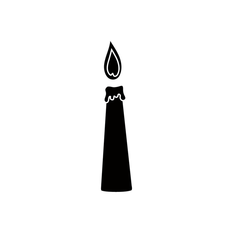 candela icona vettore. illuminazione illustrazione cartello. supposta simbolo o logo. vettore