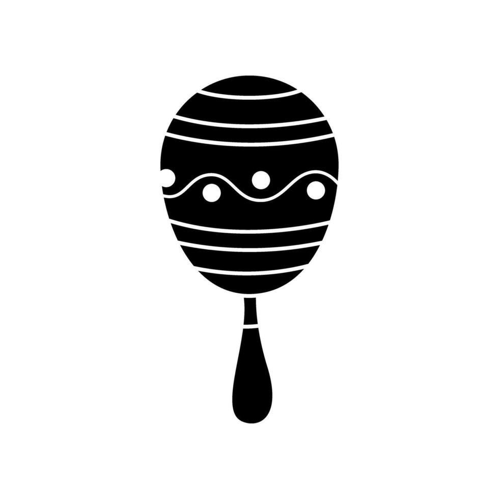 maracas icona vettore. musica illustrazione cartello. ritmo simbolo. Messico logo. vettore