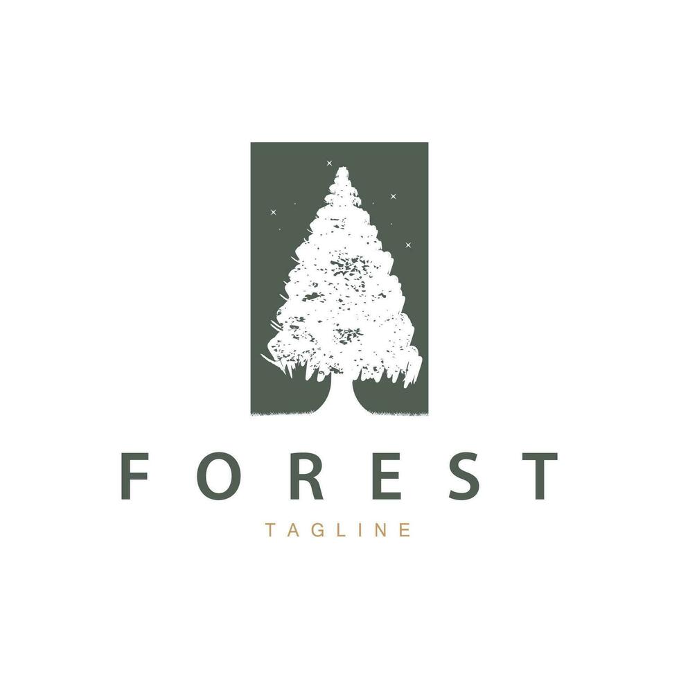 foresta logo, giungla avventura semplice design vettore, illustrazione modello vettore