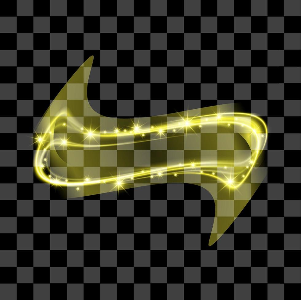 astratto giallo effetto speciale isolato linea vettoriale arte bagliore lucido gra
