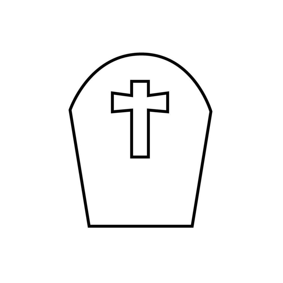 tomba icona vettore. cimitero illustrazione cartello. strappare simbolo o logo. vettore