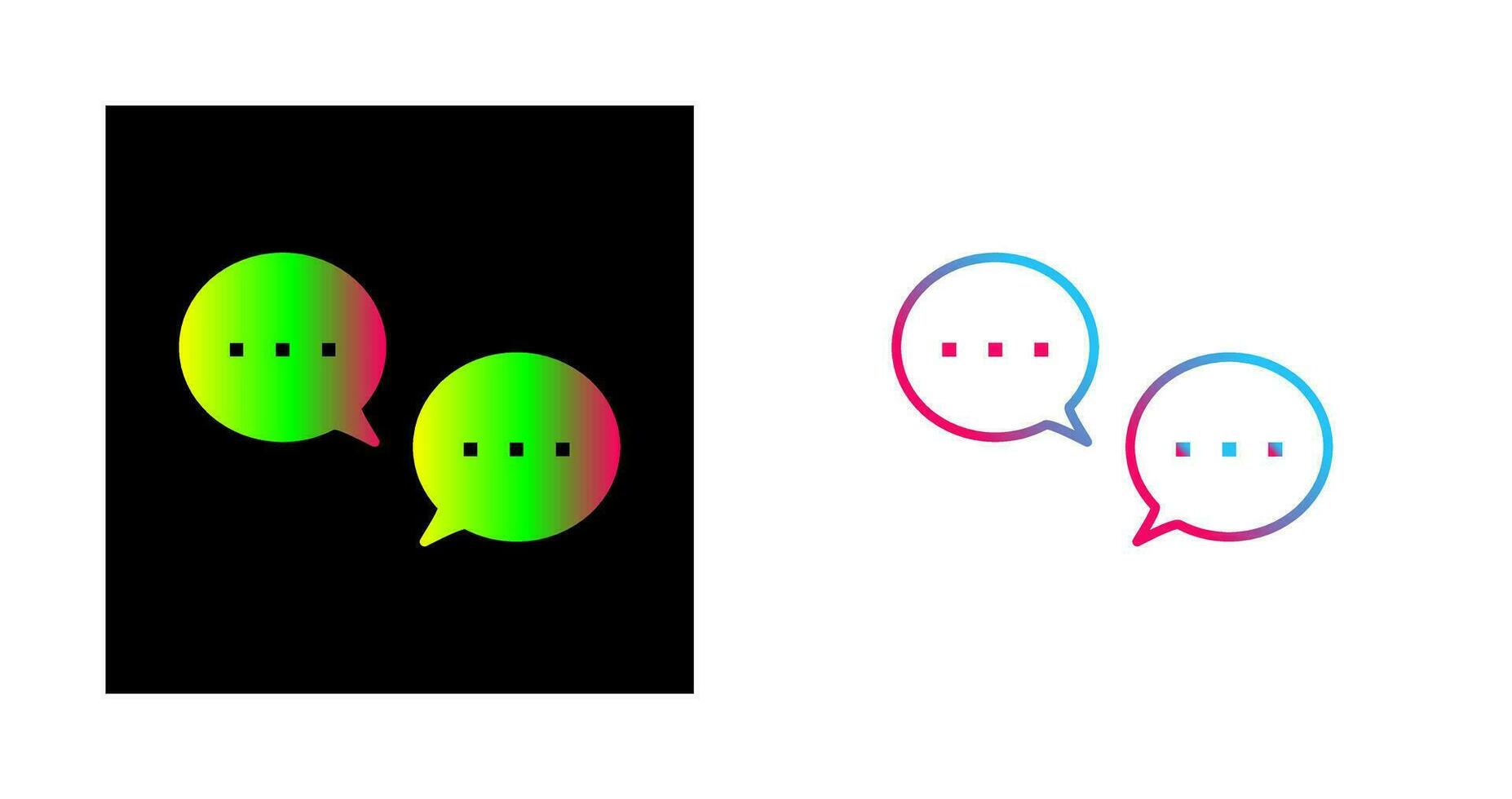 unico conversazione bolle vettore icona