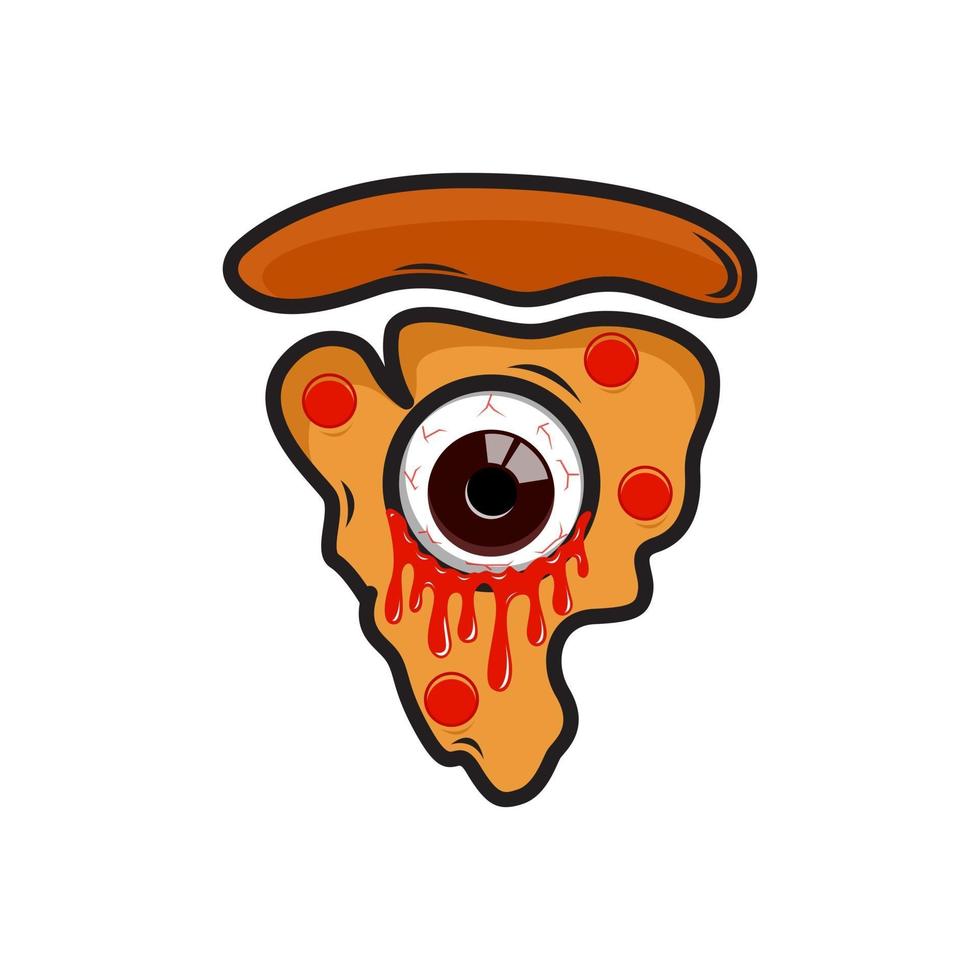 illustrazione della pizza degli occhi vettore