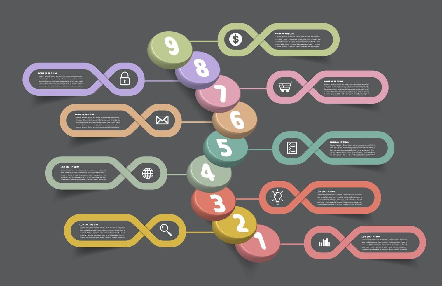 step up del concetto di successo aziendale. vettore di infografica scala