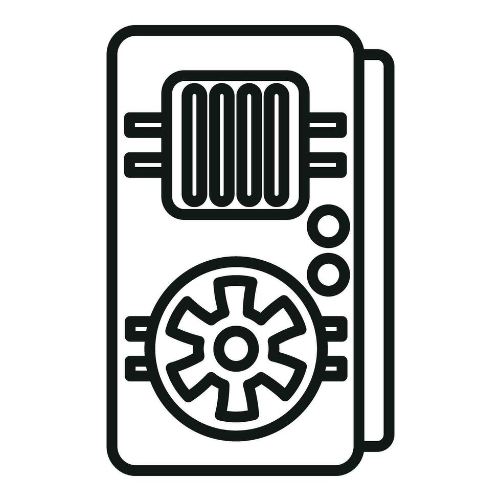video guidare il computer portatile icona schema vettore. servizio pulsante attrezzo vettore