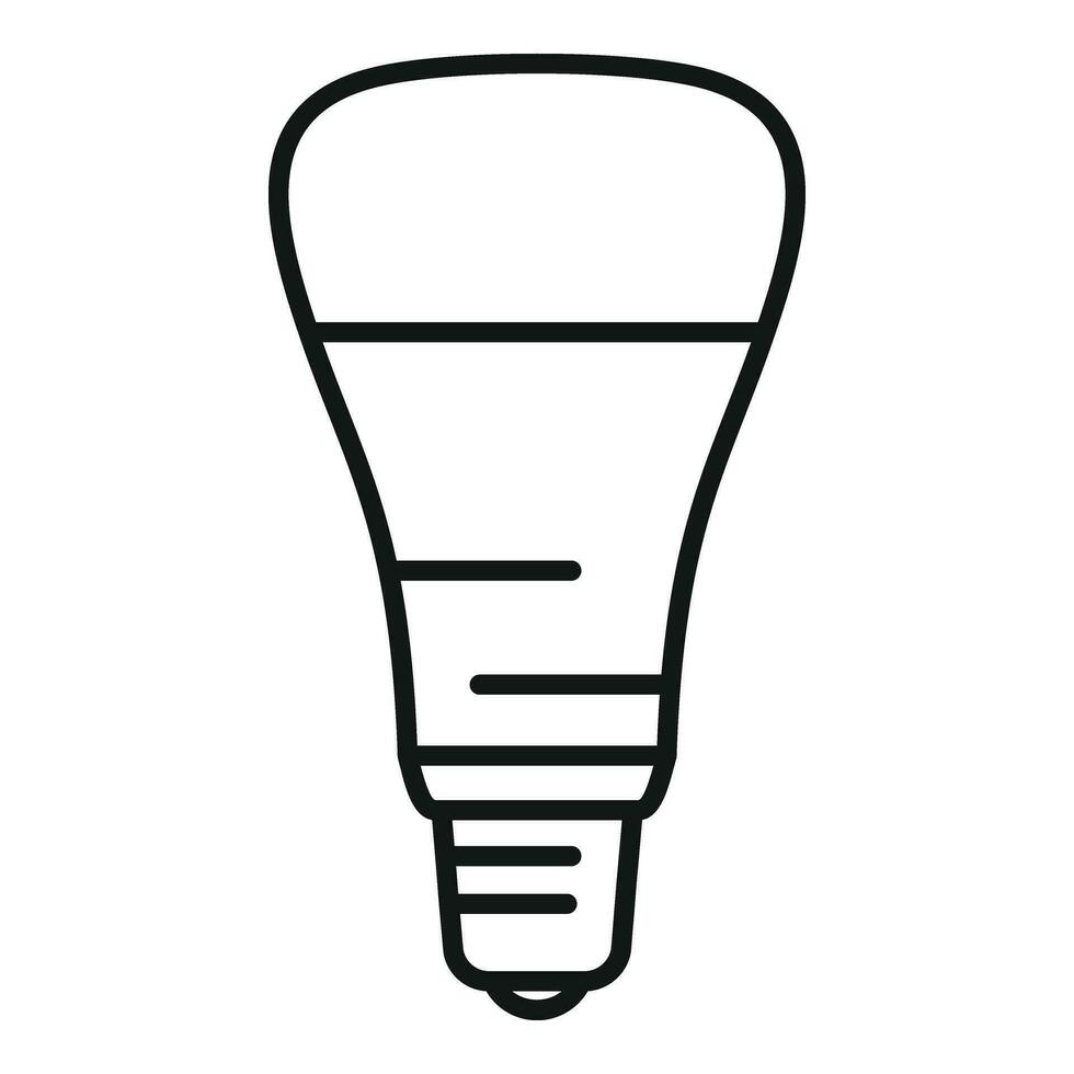 radiante inteligente lampadina icona schema vettore. casa controllo vettore