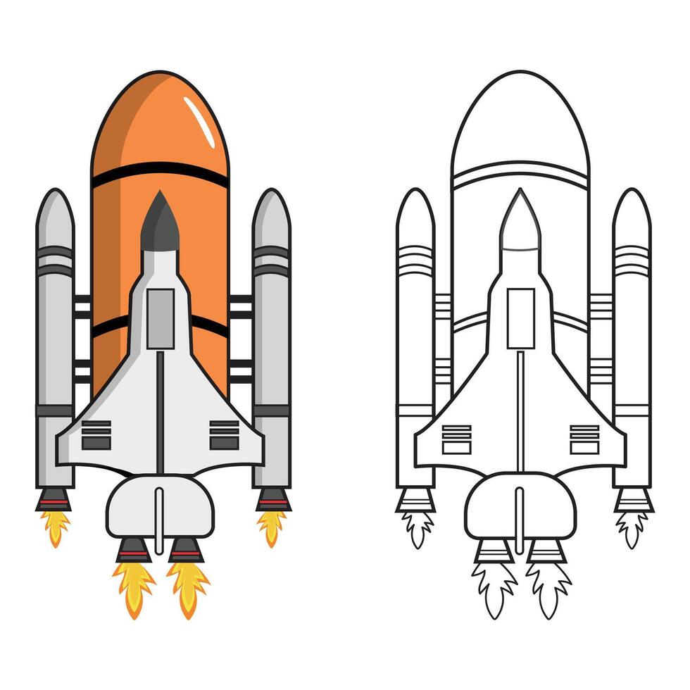 navicella spaziale schema con clip arte vettore