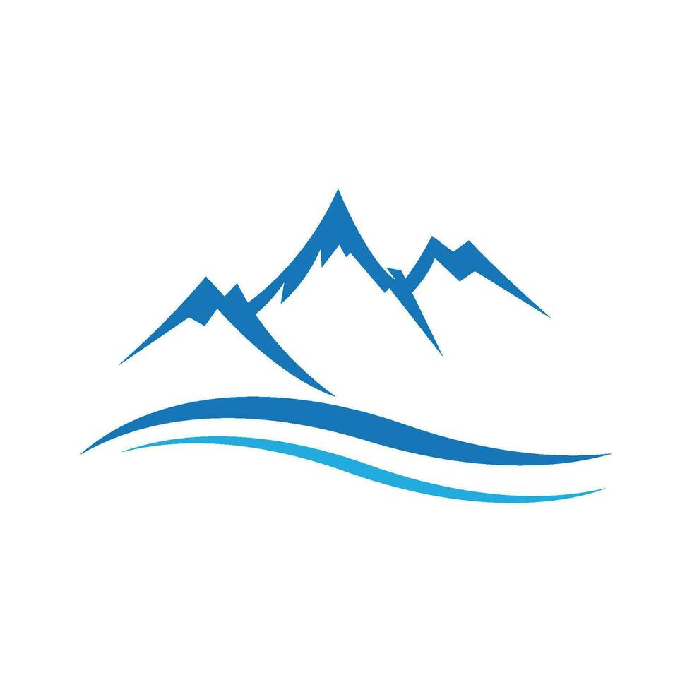 logo icona di montagna vettore