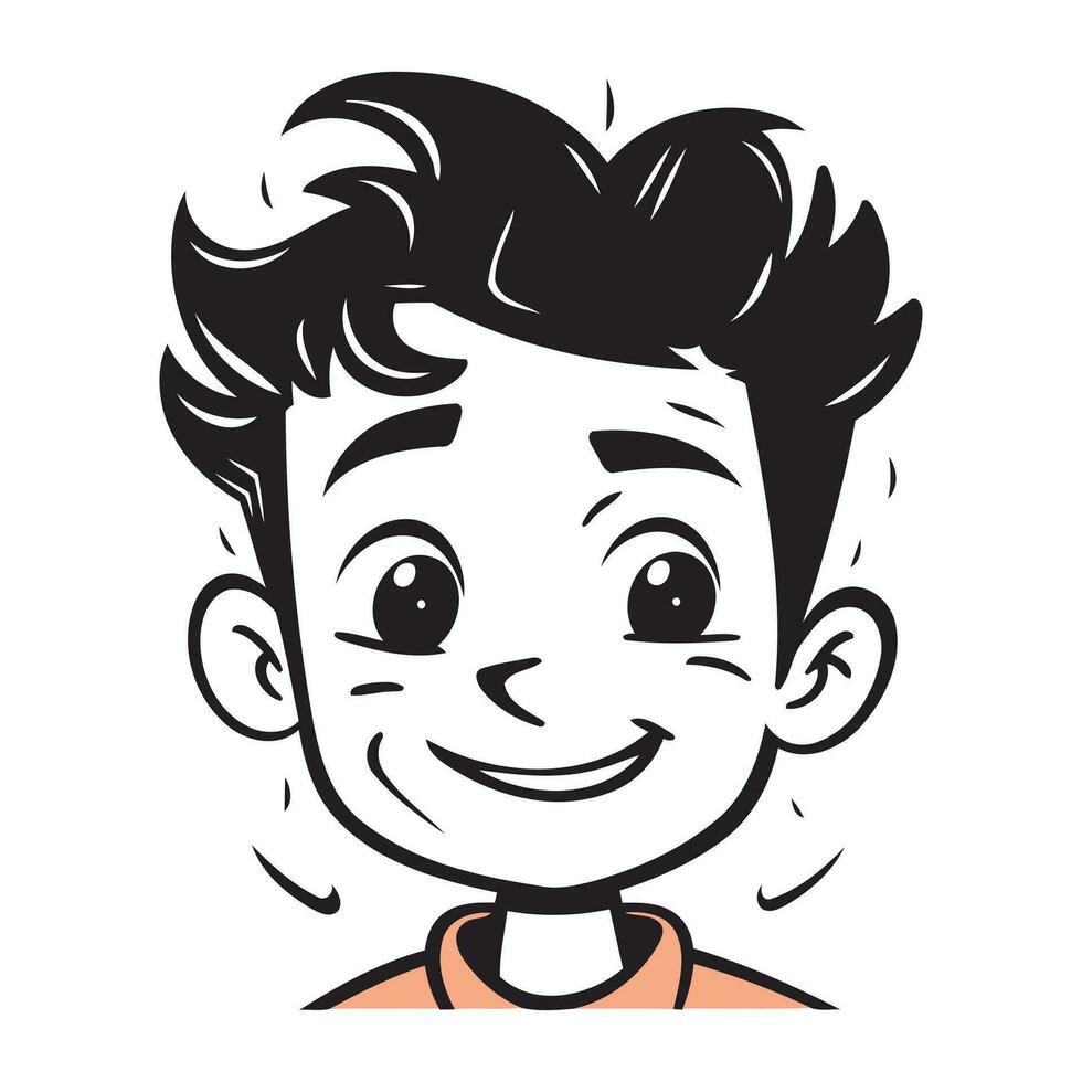 vettore illustrazione di un' ragazzo con un' divertente espressione su il suo viso.