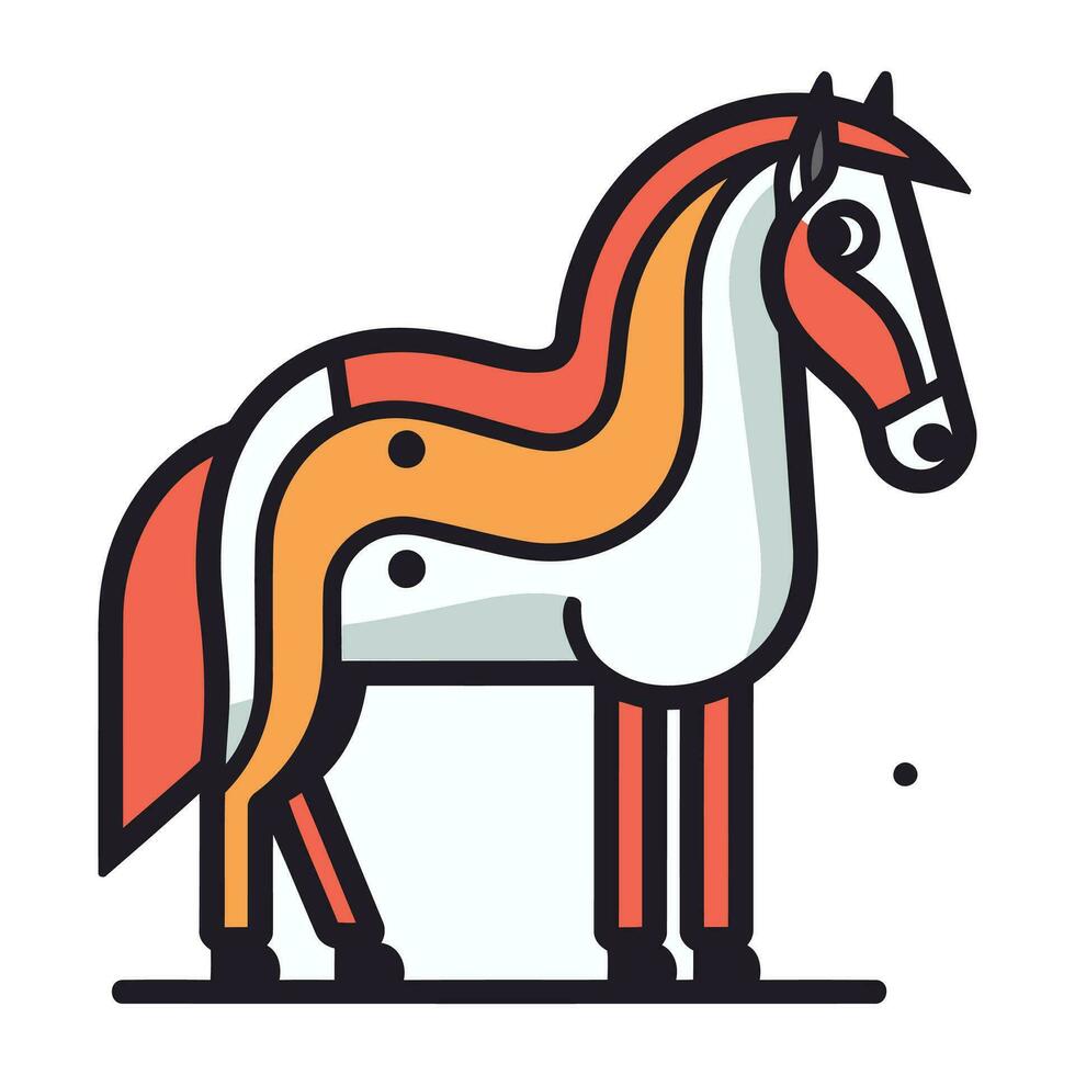 cavallo vettore illustrazione. isolato cavallo su un' bianca sfondo.