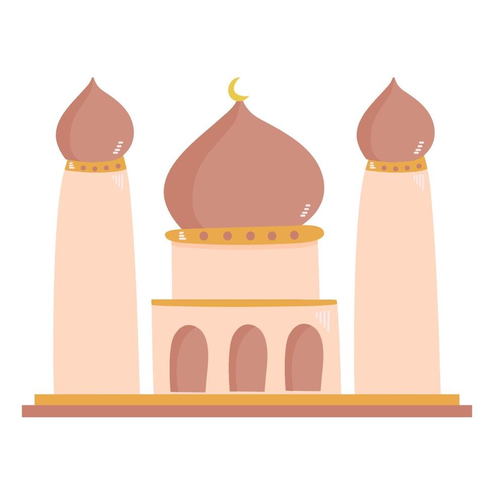 illustrazione di una moschea islamica vettore