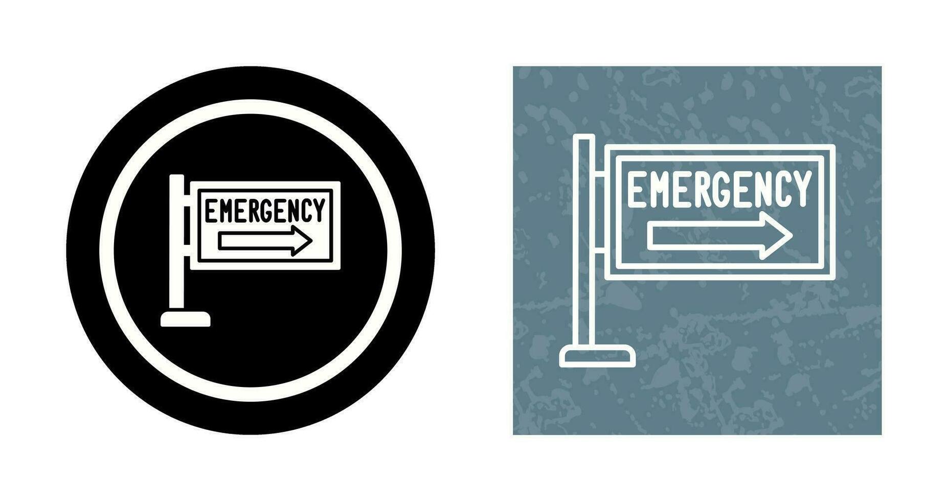 emergenza cartello vettore icona