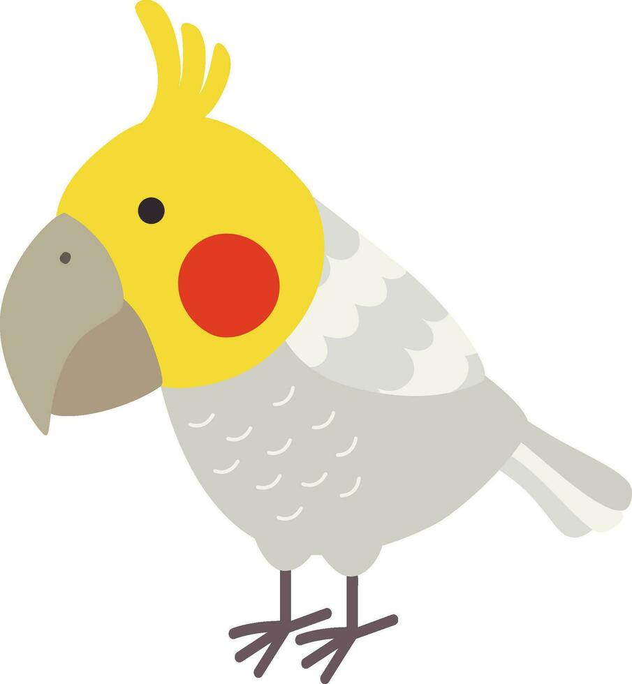 illustrazione pappagallo di normale grigio cockatiel vettore
