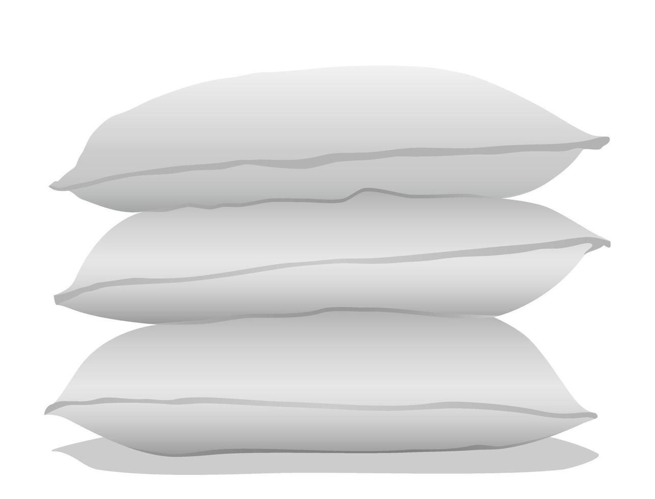 mucchio di cuscini bianchi vettore