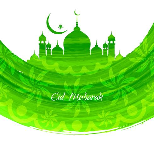 Sfondo astratto Eid Mubarak vettore