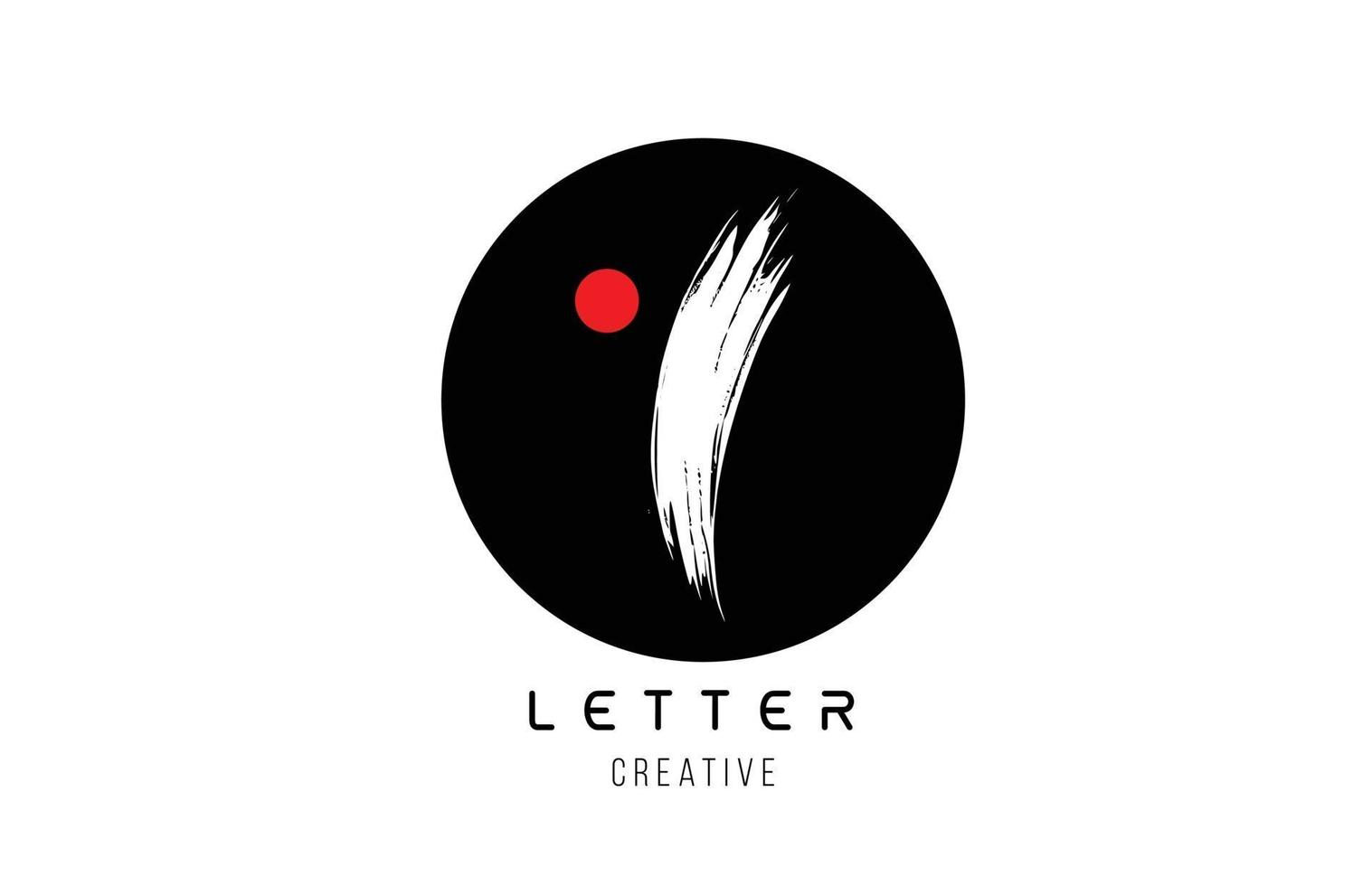 lettera alfabeto i grunge pennello grungy design per logo azienda icona vettore