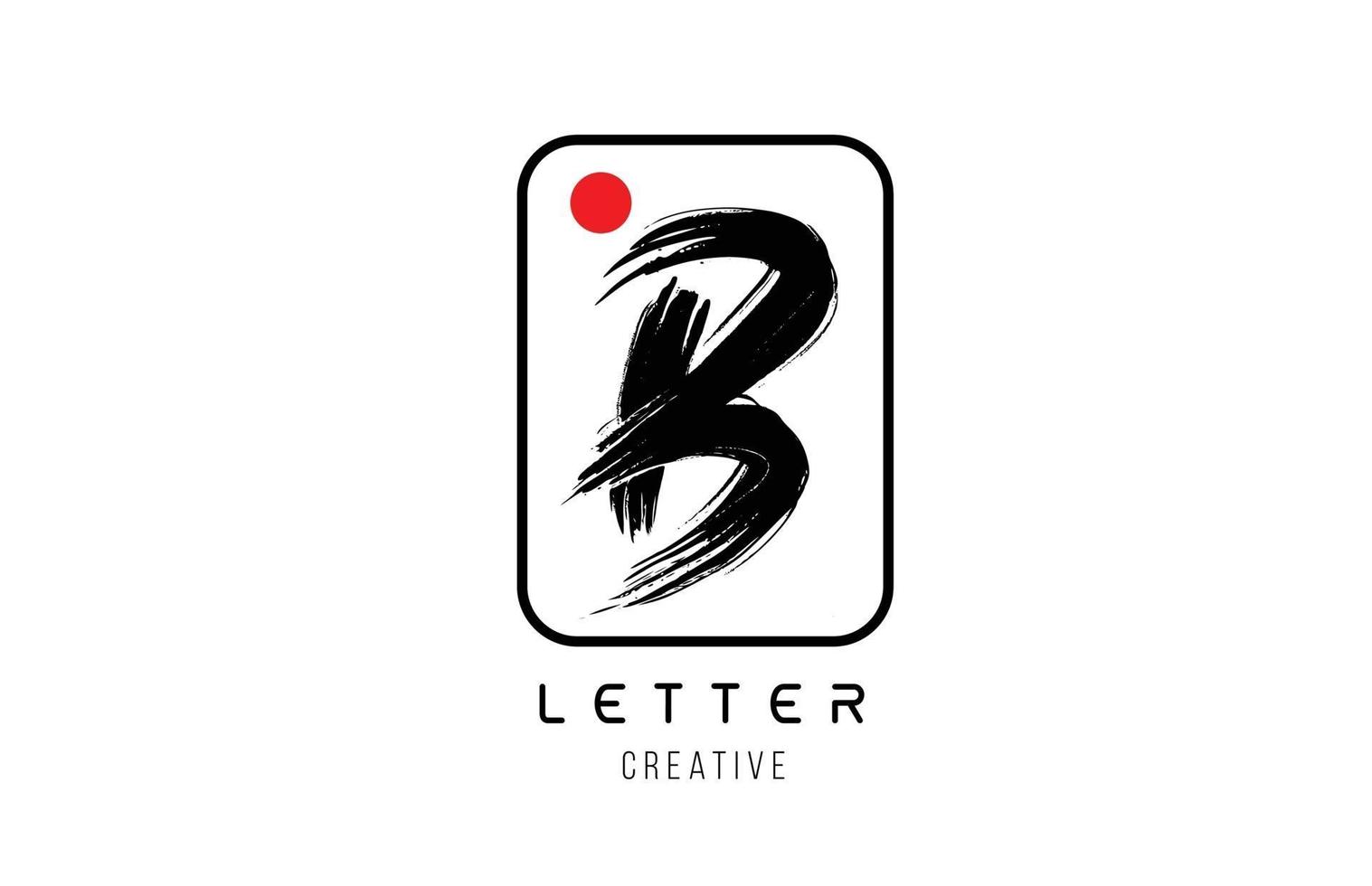 lettera alfabeto b grunge pennello grungy design per logo azienda icona vettore