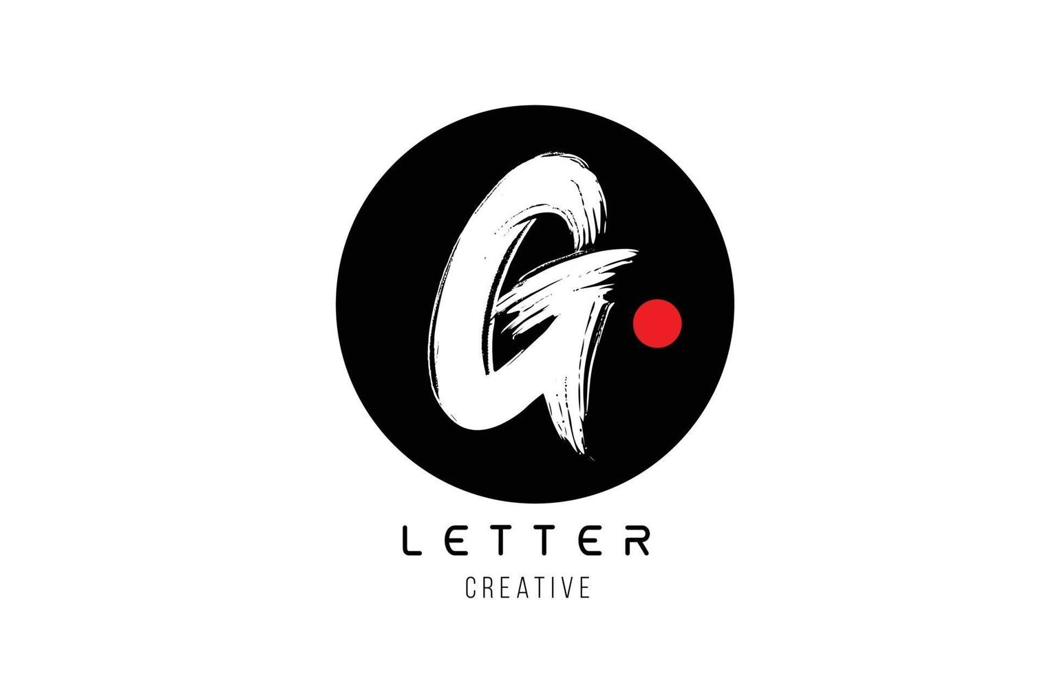 lettera alfabeto g grunge pennello grungy design per logo azienda icona vettore