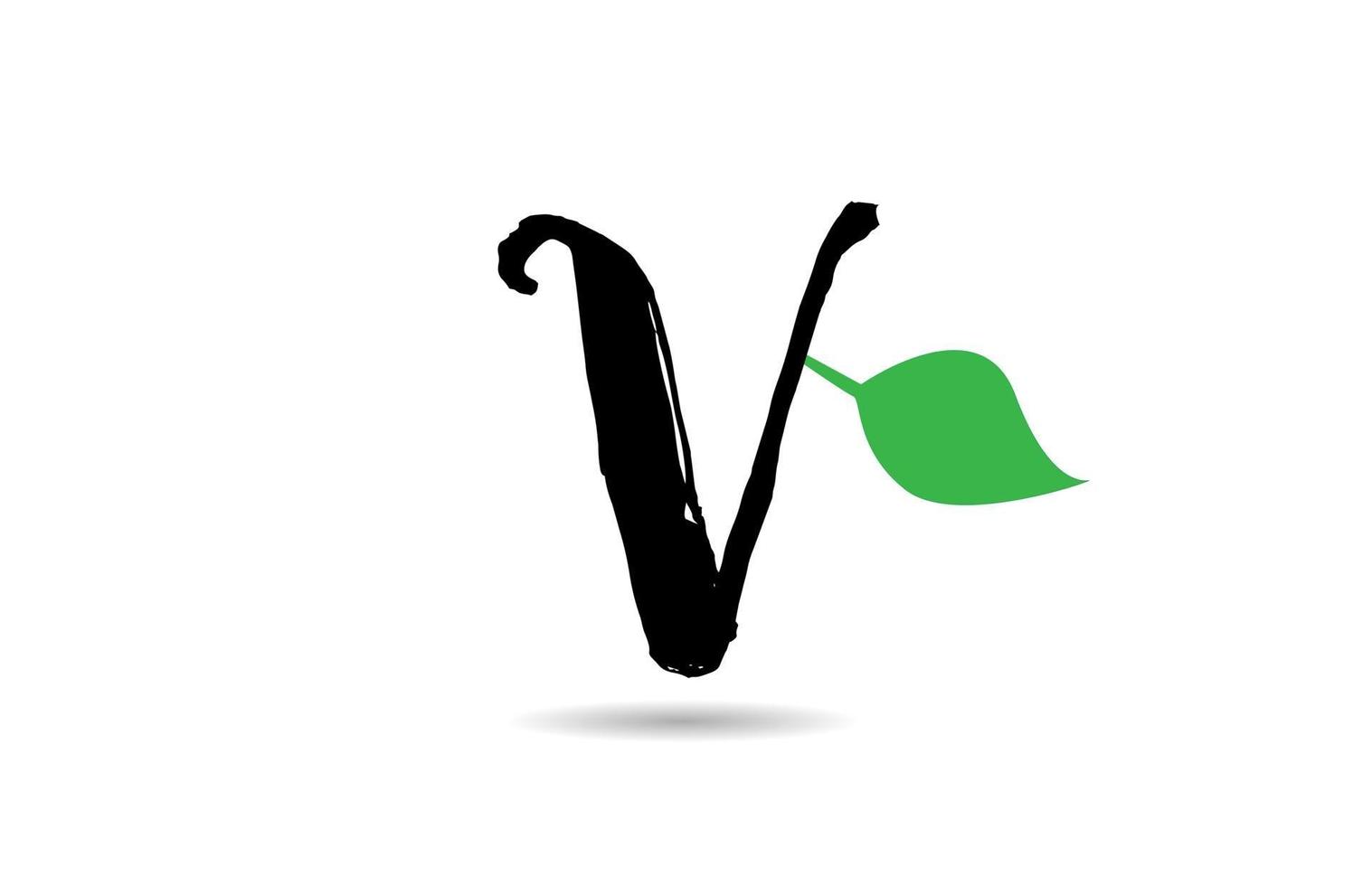 lettera geen foglia alfabeto lettera logo icona design per azienda vettore